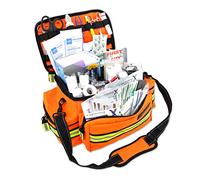 Lightning X Bolsa EMT de primeros auxilios de tamaño mediano | LXMB25 | Kit de primeros auxilios totalmente abastecido con más de 200 suministros BLS - Naranja