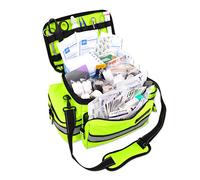 Lightning X Bolsa EMT de primeros auxilios de tamaño mediano | LXMB25 | Kit de primeros auxilios totalmente abastecido con más de 200 suministros BLS - Amarillo fluorescente