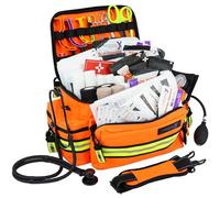 Lightning X Bolsa EMT de primeros auxilios de tamaño mediano | LXMB25 | Totalmente abastecida con más de 240 suministros de primeros auxilios, EMS y trauma, color naranja