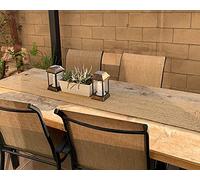 Lightnpro Reversible Jute Braided Table Runner - Eco-Friendly, Organic Farmhouse Burlap Runner - Rustic Vintage Dining Décor for Christmas New Year Holiday Table Decoration- 13x72 Inch, Natural