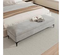 LightOttoman Sto - Zapatero con baúl SeatSto para sala de estar/dormitorio, reposapiés versátil, ahorro de espacio