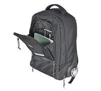 LIGHTPAK 46151 Master - Mochila con Ruedas y asa telescópica retráctil, con Compartimento para portátil y Organizador, 48,5 cm, Color Negro