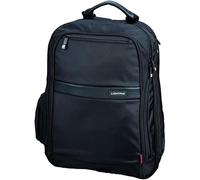 LIGHTPAK Ececutive Line ECHO 1 46103 - Mochila para portátil (nailon, bolsillo trasero de 42 x 38 x 29 cm, incluye tijeras, cúter, perforador, grapadora con grapas, en bolsa transparente), color negro