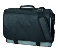 Lightpak Umhängetasche Wave, aus strapazierfähigem Polyester, ca. 31 × 40 10 cm, Schwarz/Grau Bolso Bandolera, Negro (Schwarz Grau)
