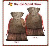 Lights Hit The Brick - Bolsa de Navidad festiva con cordón para regalo, bolsa reutilizable para regalos de vacaciones de Navidad