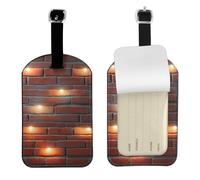 Lights Hit The Brick - Impresión de pared de 4.3 x 2.76 pulgadas, lindas etiquetas de equipaje elegantes, maletas, accesorios de viaje