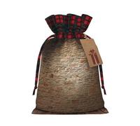 Lights Hit The Brick Wall Print Christmas Drawstring Eco-Friendly Gift Bags For Festive Birthday Wrapping Needs