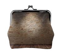Lights hit The Brick Wall Print - Monedero compacto con cierre de beso para mujer, con cremallera, para viajes, compras, regalo