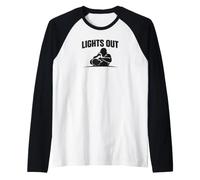 Lights out Lucha contra el Suelo No-Gi Dojo Camiseta Manga Raglan