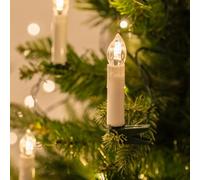 Lights4fun 50 Velas LED Blanco Cálido a Pilas con Clip para Arbol de Navidad de Interiores