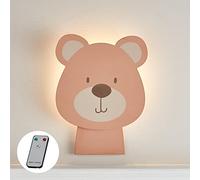 Lights4fun Aplique Infantil Oso con 18 LED Blancos Cálidos a Pilas para Adorno Habitación Niños