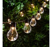 Lights4fun Cadena de Luces con 20 Bombillas LED Blanco Cálido a Pilas para Interiores