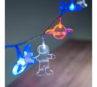 Lights4fun Guirnalda de 12 Leds Multicolor con Figuras espaciales acrílicas