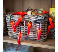 Lights4fun Guirnalda de 20 pimientos con LED de pilas