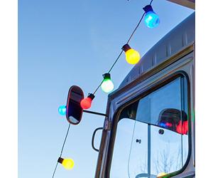 Lights4fun Guirnalda de Luces con 30 Bolas LED Multicolores de 7,25 m Decoración de Jardín de Fiesta Exterior e Interior