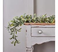 Lights4fun Guirnalda Navideña de 2 m con 50 LED a Pilas con Temporizador Decoración Luminosa de Otoño y Navidad para Interiores