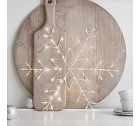 Lights4fun Osby Juego de 70 copo de nieve para decoración navideña