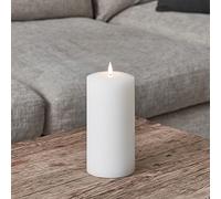 Lights4fun Vela de pilar de capilla LED sin llama de cera blanca TruGlow de 8 x 4 pulgadas con control remoto