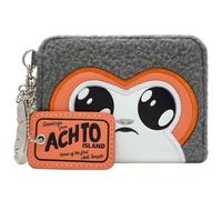 Lightsaber Star Fuzzy PORG Wars Saludos Desde Achto Island Cartera con Bolsillo para Monedas & Tarjetero, Gris