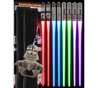 Lightsable Palillos iluminados Star Wars LED reutilizables rojo azul verde púrpura 4 pares de Darth Vader llavero abridor de botellas