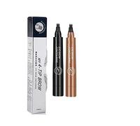 Lightsbetter Waterproof Eyebrow Pen, Lights Better Waterproof Eyebrow Pen, Tint My 4 Tip Brow Waterproof, Makefullbeauty Eyebrow Pen, Microblading Eyebrow Pen (Light Brown+Natural Black)