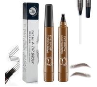 Lightsbetter Waterproof Eyebrow Pen, Lights Better Waterproof Eyebrow Pen, Tint My 4 Tip Brow Waterproof, Makefullbeauty Eyebrow Pen, Microblading Eyebrow Pen (2PC Light Brown)