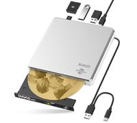 LightScribe,Unidad externa de CD y DVD, reproductor de DVD óptico delgado para portátil Mac, MacBook Pro Air Windows 11/10 PC Apple iMac