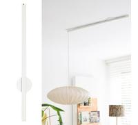 Lightswing® Single Sistema de Suspensión para 1 Lámpara Colgante - Blanco Mate - 90 cm - Sistema de Lámpara Ajustable - Fácil de Instalar - Soporte Lámpara Techo - Lámpara de Techo