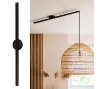 Lightswing® Single Sistema de Suspensión para 1 Lámpara Colgante - Negro Mate - 110 cm - Sistema de Lámpara Ajustable - Fácil de Instalar - Soporte Lámpara Techo - Lámpara de Techo