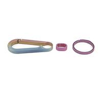 Lightweight Alloy Key Chain, Waist Hanging Keyring with Anti Lost Buckle, One Piece Molded Durable Outdoor Climbing Key Holder for Hiking Camping Travel, Compact and Corro (Vistosa)