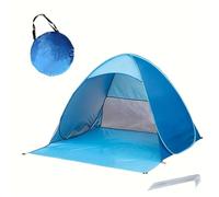 Lightweight and Durable Portable Pop-up Beach Tent To Protect You from The Sun Includes 6 Floor Nails(Double-Family - a)