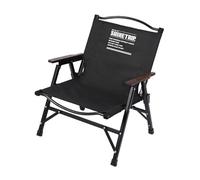 Lightweight Camping Chair Folding Fully Disassemblable Portable Wide Seat Backpacking Chair Black Brown for Outdoor Fishing (Black)