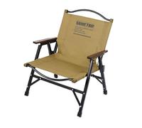 Lightweight Camping Chair Folding Fully Disassemblable Portable Wide Seat Backpacking Chair Black Brown for Outdoor Fishing (Brown)