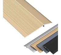Lightweight Carpet & Floor Edging Trim Strip,Extra Wide Floor Transition Threshold Strip, Reducer Flute for Laminate Vinyl Flooring/Kitchen/Bathroom(Gold,Length 1.3m/51 in)