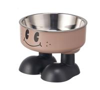 Lightweight Cat Bowl - Cute Kitten Bowls, 14x10.5cm Pet Bowl with Elevated Base, Sturdy Stainless Steel Feeder Accessory, Pet Supplies Feeding Bowls, Mealtime Cat Item for Small Animals