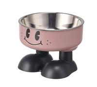 Lightweight Cat Bowl - Cute Kitten Bowls, 14x10.5cm Pet Bowl with Elevated Base, Sturdy Stainless Steel Feeder Accessory, Pet Supplies Feeding Bowls, Mealtime Cat Item for Small Animals