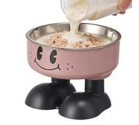 Lightweight Cat Bowl - Cute Kitten Bowls | 14x10.5cm Pet Bowl with Elevated Base, Sturdy Stainless Steel Feeder Accessory, Pet Supplies Feeding Bowls, Mealtime Cat Item for Small Animals