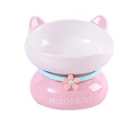Lightweight Cat Bowl - Cute Kitten Bowls, 15.5x15.5x13cm Pet Bowl with Stable Base, Sturdy Ceramic Feeder Accessory, Pet Supplies Feeding Bowls, Mealtime Cat Item for Small Animals