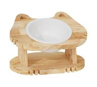 Lightweight Cat Bowl - Elevated Kitten Bowls, Tilted Pet Bowl with Ergonomic Angled Design, Sturdy Pet Ceramic Feeder, Pets Supply Feeding Bowls, Mealtime Cat Item for Small Animals