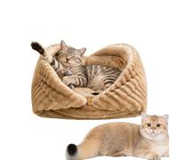 Lightweight Cat House Bed - Easy Space Pet Cave | Compact Size Feline Cave for Kittens, Warm Cushion Pets Caves Bed, Cat Caves House, Indoor Pet Beds for Resting Sleeping Napping