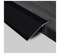 Lightweight Floor Divider Strip Carpet to Tile,T-Molding Flooring Transition Strip, Gap Connecting Floor Bar for Sliding Doors Doorway(Black,Long 90cm/35.4in)