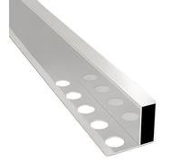 Lightweight L Shape Carpet/Floor Edge Trim,Doorway Floor Transition Strip, for Kitchen Bedroom Bathroom, 35in/ 39in/ 47in / 51in/ 57in Long(Silver,130cm/51.2in)