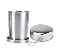 Lightweight Metal Cup - 3 Inch Camping Travel Cup | 304 Stainless Steel Camping Cups - Foldable Steel Cups for Campings Hiking Travel Outdoor Use Heat Resistant -30 to 150c Portable Čollapsible Mug