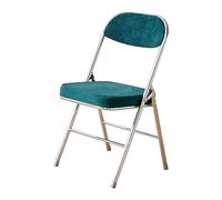 Lightweight Padded Folding Chairs with Backrest, Metal Frame, Ideal for Dining, Weddings, Outdoor Events - Comfortable & Portable (Blue)