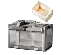 Lightweight Pet Carrier - Breathable Cat Bag | 18.5x11.81x11.42 Inches Travel Dog Crate with Removable Inner Liner, Oxford Cloth Kitten Bag for Outing, Hard Sided Carriers, Pets Case for Camping