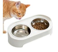 Lightweight Pet Feeding Station - Multi Pet Puppy Bowl, 6.5x5.51x3.74 Inches Dog Feeding Station for Food Water, Stainless Steel Cat Bowl, Cat Feeder, Kitten Bowls for Home Living Room
