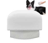 Lightweight Pet Hair Brush, Ergonomic Gentle Dog Shedding Brush Grooming, Safe Effective Short & Long Hair Removal for Cats and Dogs, 9x7.8x2.7 cm, 80g, Pink Green White