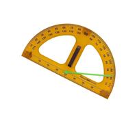 Lightweight Plastic Semi Circle Protractor with Handle for Classroom Geometry and Math Angle Measurement