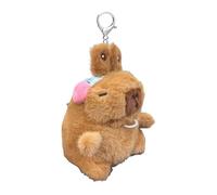 Lightweight Plush Keychain, Soft Adorable Bag Charm, Animal Charm with Movable Ears, Capybara Keyring for Backpack, Soft Keychain Accessory, Keyring Collectible for Men Women Boys Girls Son Daughter