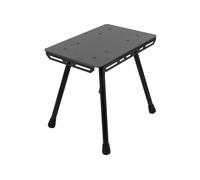 Lightweight Portable Folding Stool with Oxford Fabric Seat Cushion - Aluminum Camping Chair for Fishing & Hiking, Supports 330.7lbs, Black